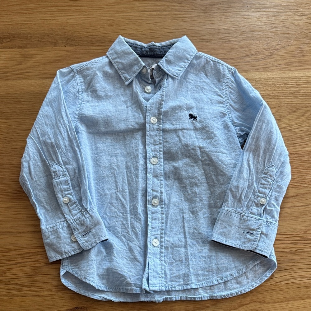 H&M Kids Light Blue Button-Down Shirt